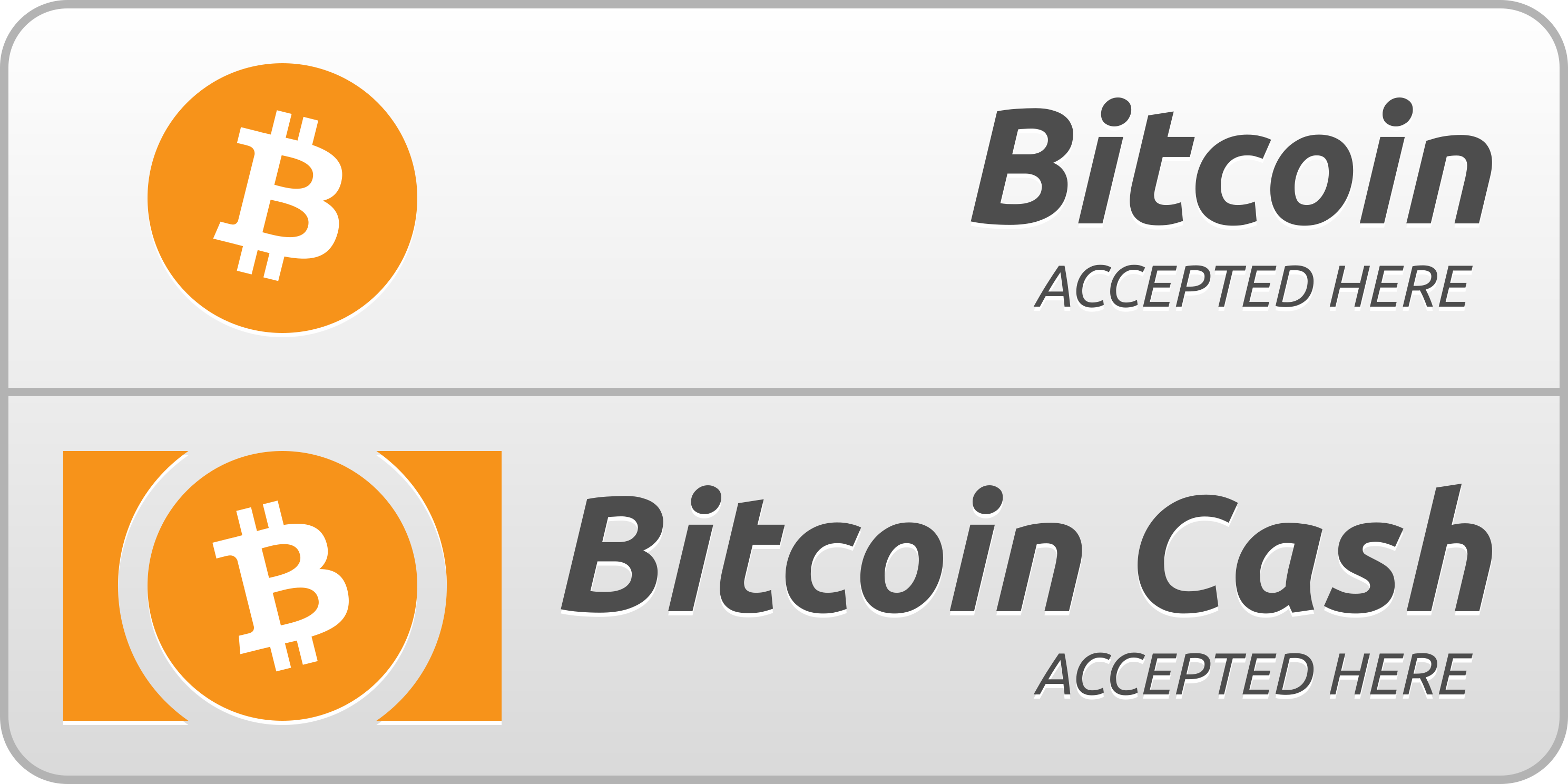 Accept Large Bitcoin Bitcoincash Round Bitcoin Bitcoin Cash - 